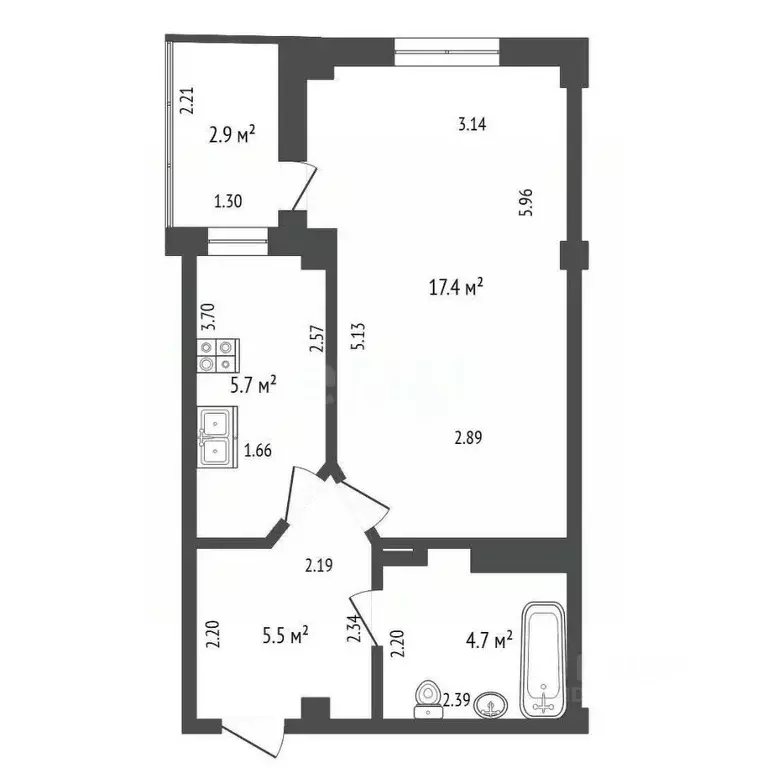 1-к кв. Ростовская область, Ростов-на-Дону Магнитогорская ул., 1а/25 ... - Фото 1