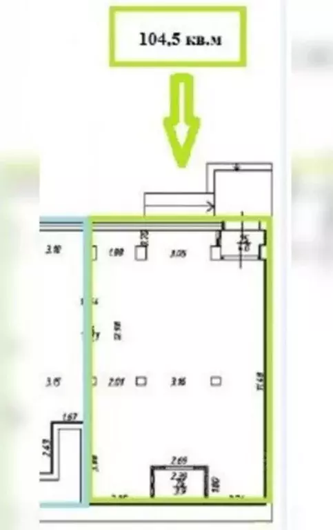 Торговая площадь в Москва Есенинский бул., 1/26К1 (105 м) - Фото 2