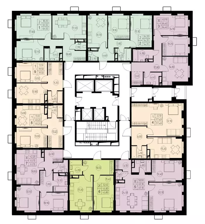 2-к кв. Московская область, Пушкино 31-й квартал жилой комплекс (54.2 ... - Фото 2