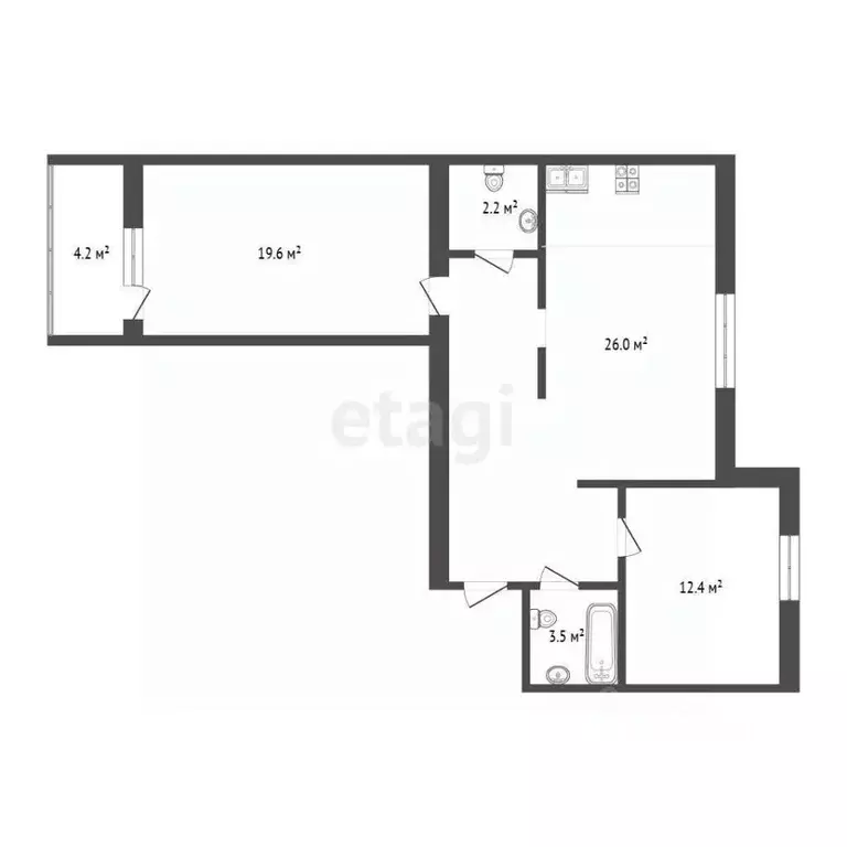 2-к кв. Тюменская область, Тюмень Широтная ул., 209 (80.9 м) - Фото 2