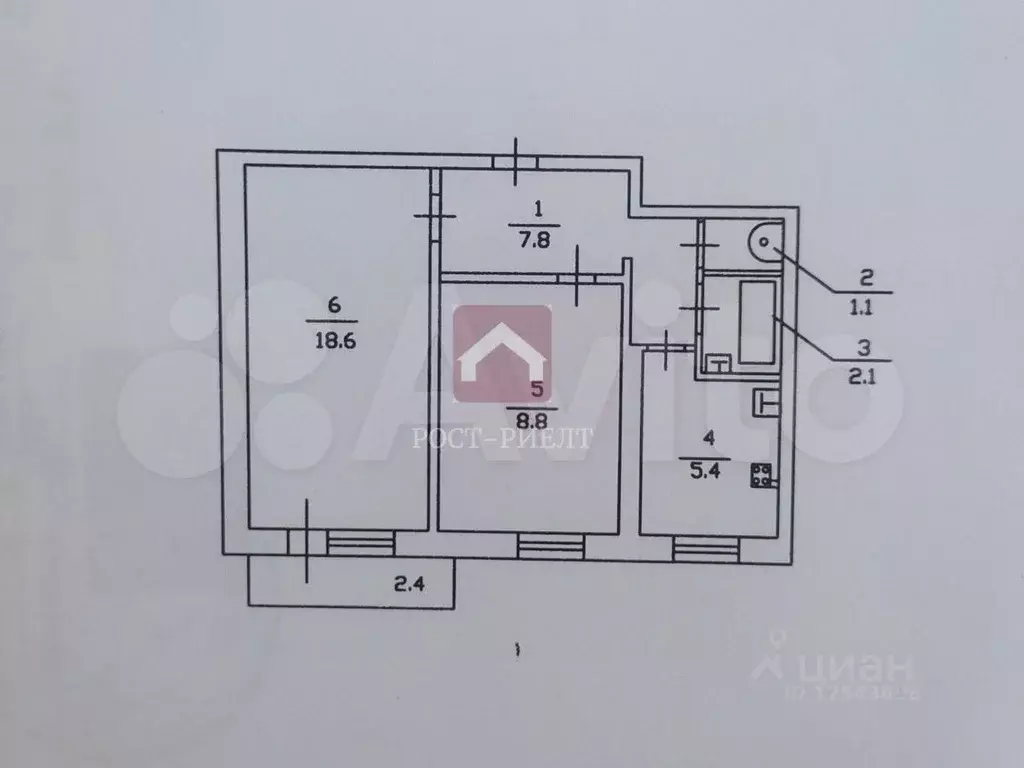 2-к кв. Саратовская область, Саратов ул. Имени В.Г. Клочкова, 68 (43.8 ... - Фото 1