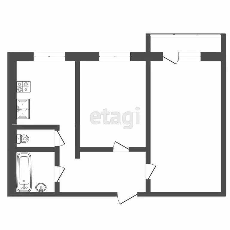 2-комнатная квартира: Саранск, Солнечная улица, 9/1 (52 м) - Фото 0
