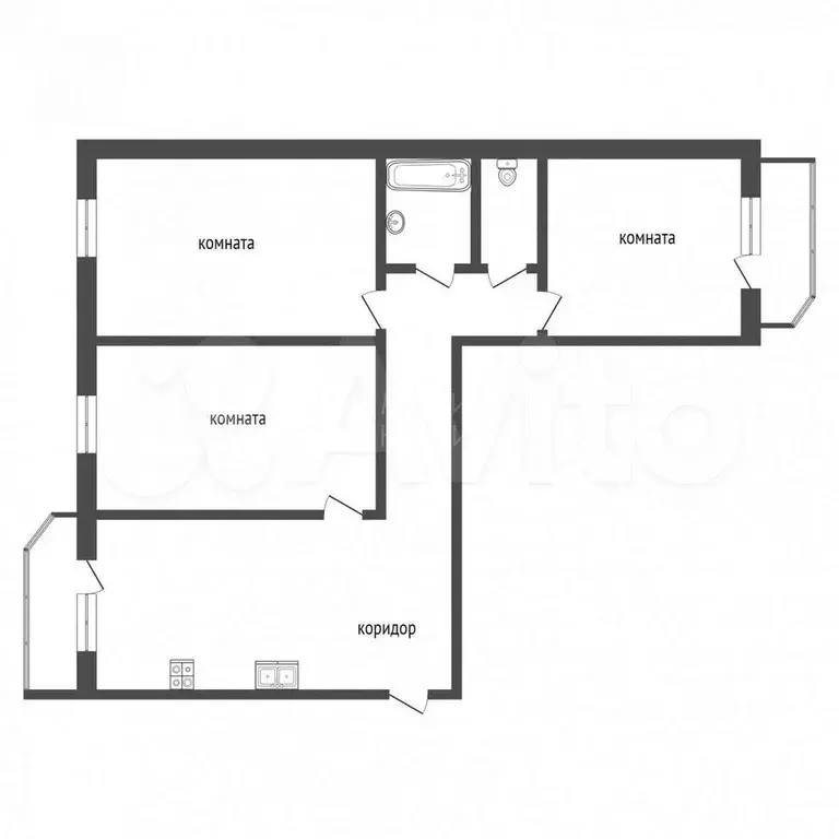 3-к. квартира, 90 м, 10/14 эт. - Фото 0
