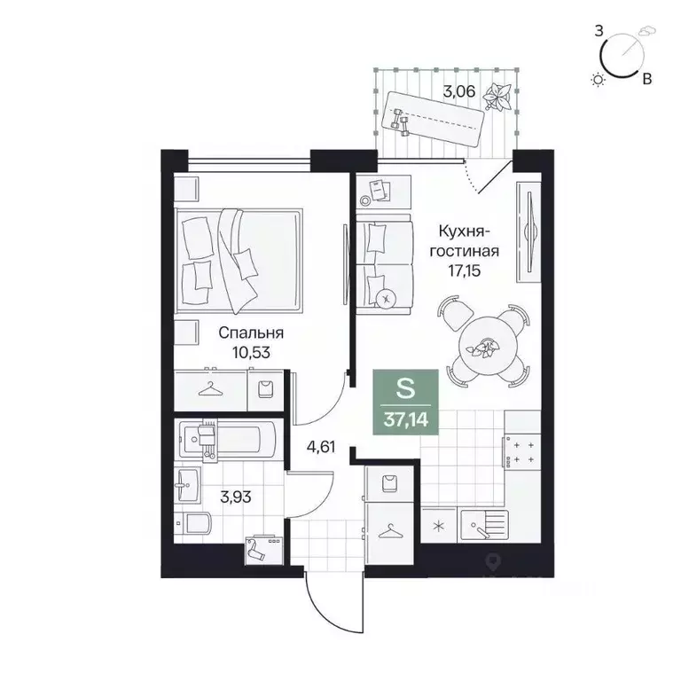 1-к кв. Волгоградская область, Волгоград просп. Имени В.И. Ленина, 59Г ... - Фото 1