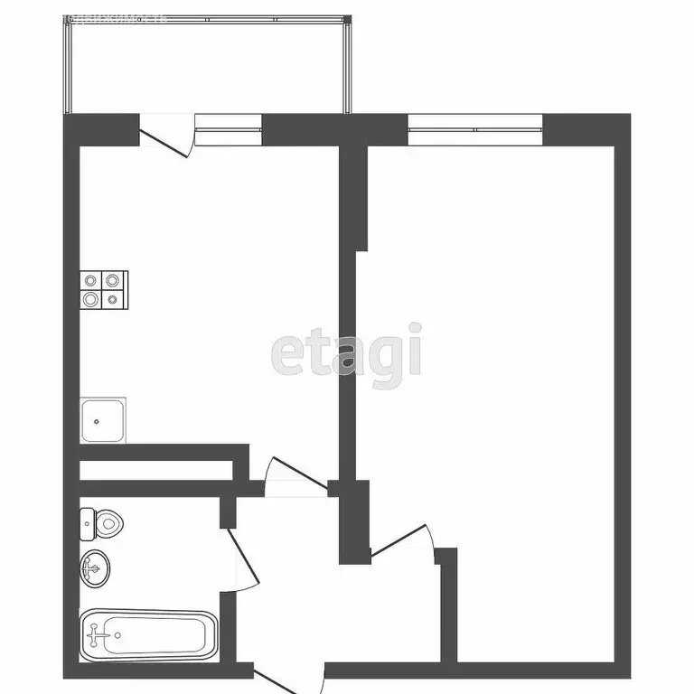 1-комнатная квартира: Дмитров, микрорайон имени В.Н. Махалина, 36 ... - Фото 1