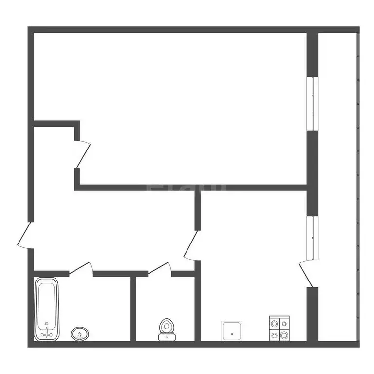 1-комнатная квартира: Тула, улица Фрунзе, 14А (34 м) - Фото 1