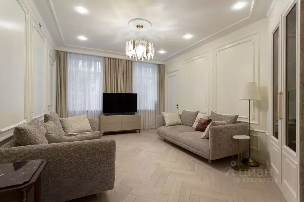 3-к кв. Москва Малый Левшинский пер., 14/9С1 (129.0 м) - Фото 1