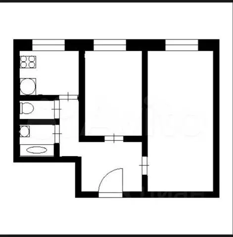 2-к. квартира, 44,9 м, 5/9 эт. - Фото 0