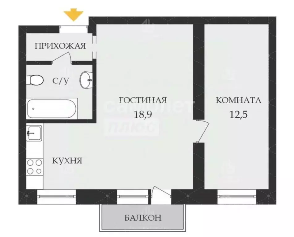 2-к кв. Москва Велозаводская ул., 2к1 (43.5 м) - Фото 1