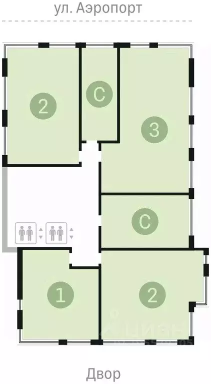 1-к кв. Новосибирская область, Новосибирск ул. Аэропорт, 88 (59.55 м) - Фото 1