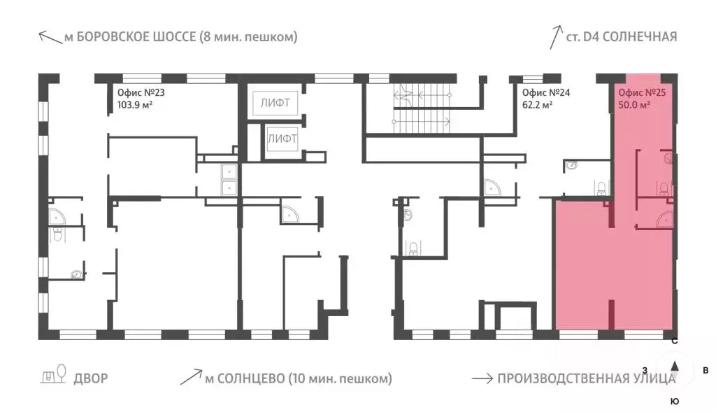Помещение свободного назначения в Москва 2-й этап тер., Лучи жилой ... - Фото 2