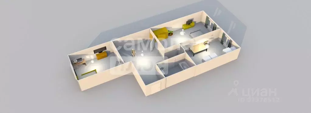 2-к кв. Московская область, Домодедово городской округ, с. Домодедово ... - Фото 2