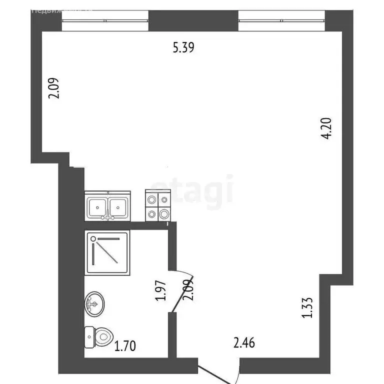 1-комнатная квартира: Ростов-на-Дону, улица Мечникова, 130/2 (27 м) - Фото 0