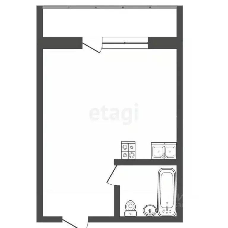 Студия Ростовская область, Ростов-на-Дону Заводская ул., 35 (29.0 м) - Фото 2