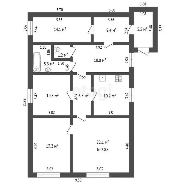 Дом в Абатское, Советская улица (108 м) - Фото 1