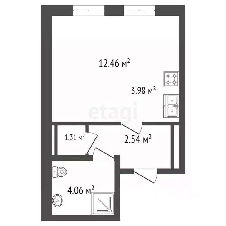 Студия Санкт-Петербург Лиговский просп., 232 (25.5 м) - Фото 1