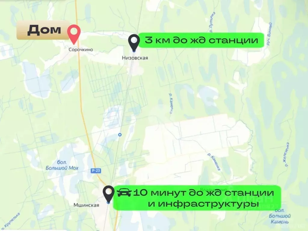 Дом в Ленинградская область, Лужский район, Мшинское с/пос, д. ... - Фото 2