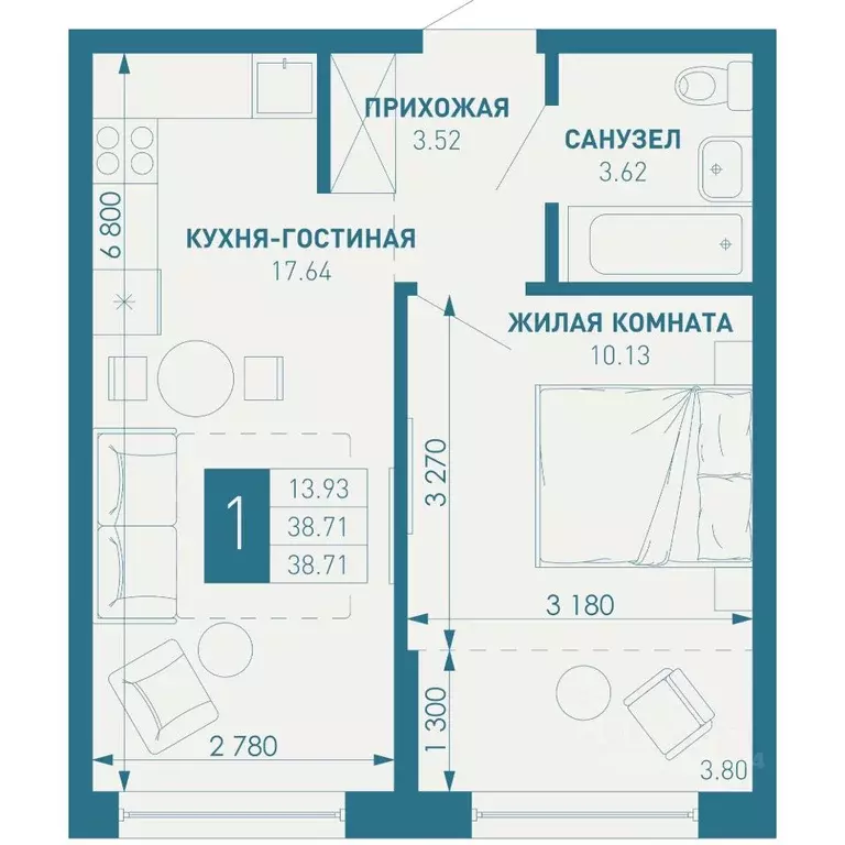 1-к кв. Краснодарский край, Краснодар пос. Березовый, Витаминкомбинат ... - Фото 0