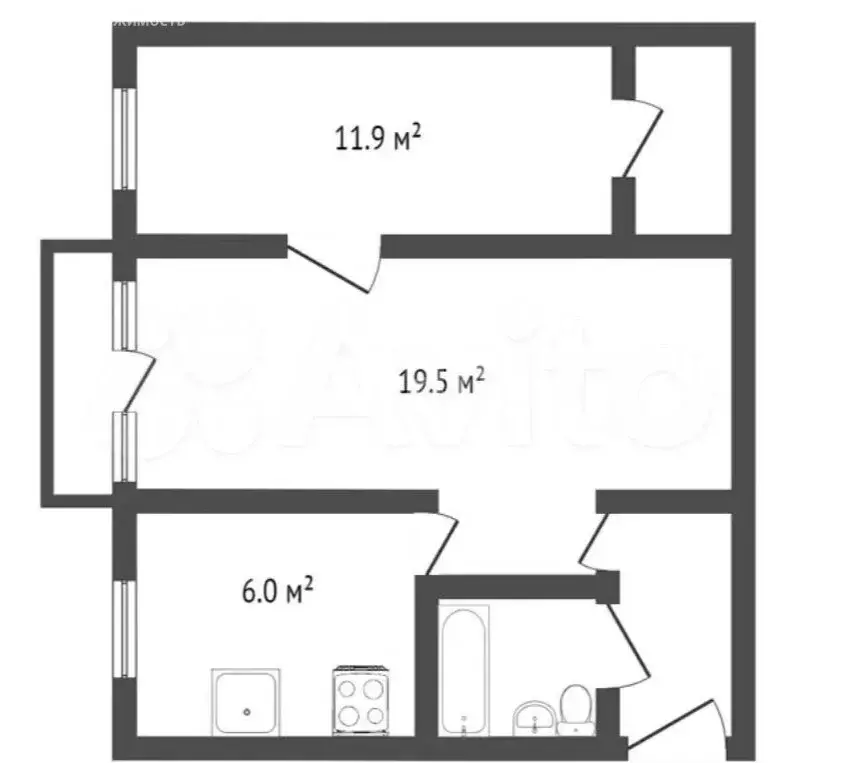 2-комнатная квартира: Воронеж, Пеше-Стрелецкая улица, 123 (44 м) - Фото 1