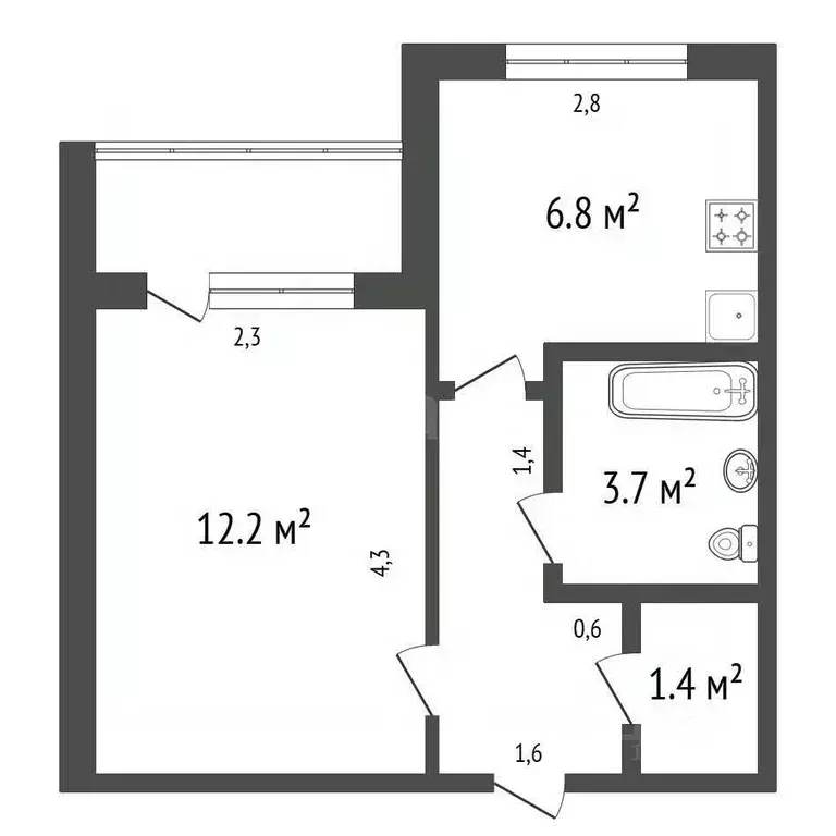 1-к кв. Красноярский край, Красноярск Зеленая Роща мкр, ул. ... - Фото 2
