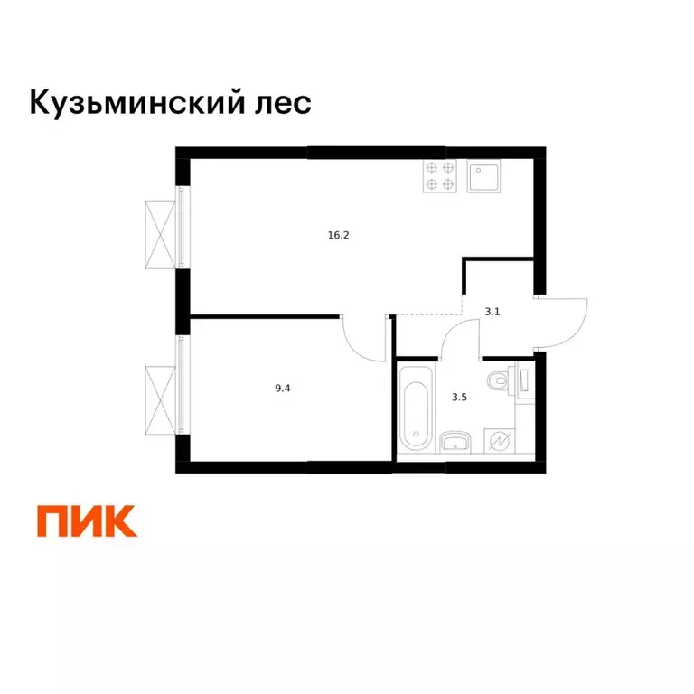 1-к кв. Московская область, Котельники Белая Дача мкр, 30 (32.2 м) - Фото 1