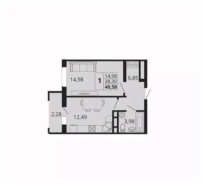 1-к кв. Краснодарский край, Краснодар пос. Знаменский, Родные Просторы ... - Фото 1