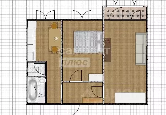 2-к кв. Алтайский край, Бийск ул. Машиностроителей, 27 (52.0 м) - Фото 1