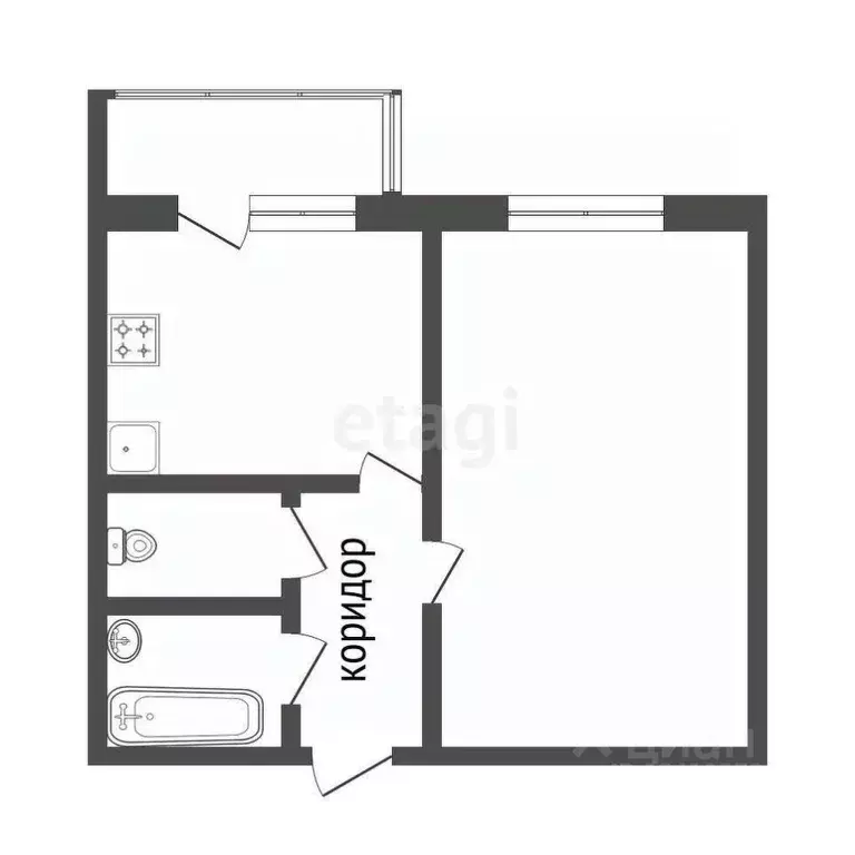 1-к кв. Белгородская область, Белгород бул. Юности, 3 (37.0 м) - Фото 2