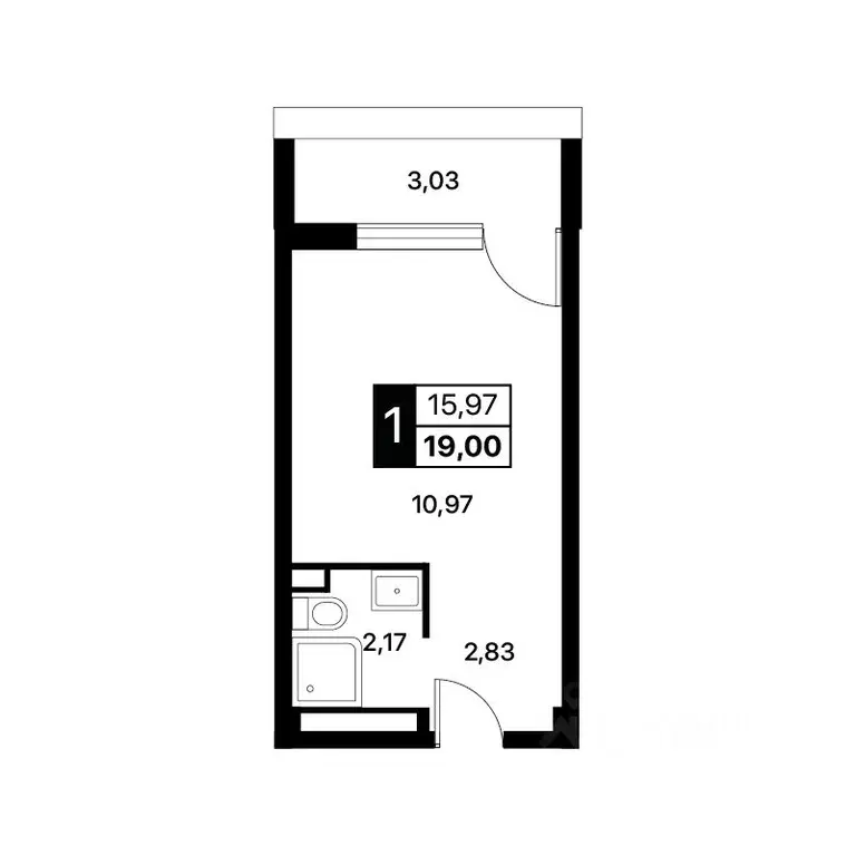 Студия Крым, Алушта пер. Перекопский, 9Б (19.0 м) - Фото 2