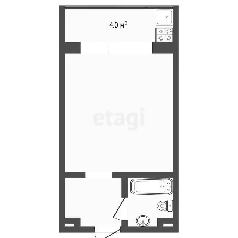 Квартира-студия: Тюмень, улица Республики, 243 (13 м) - Фото 1