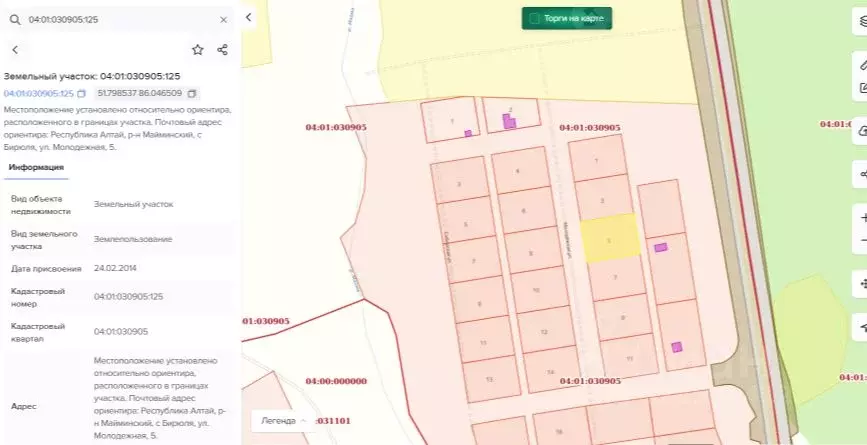 Участок в Алтай, Майминский район, Поселок филиал ул. Молодежная, 5 ... - Фото 1