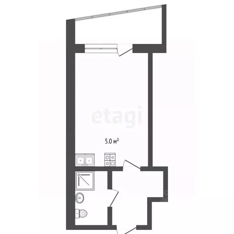 Студия Севастополь ул. Челюскинцев, 49 (20.2 м) - Фото 2