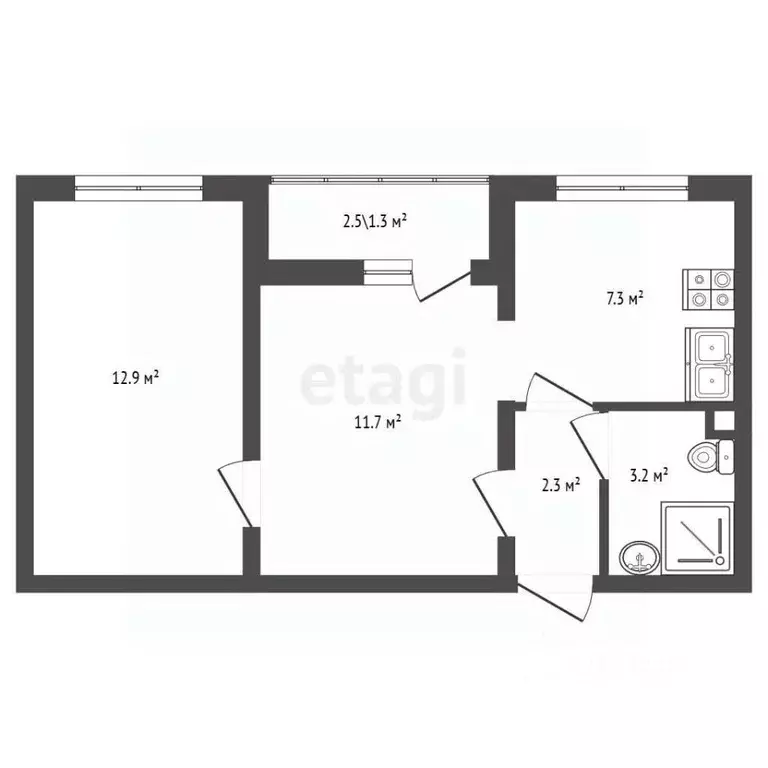 2-к кв. Санкт-Петербург ул. Чарушинская, 22к1 (37.4 м) - Фото 2