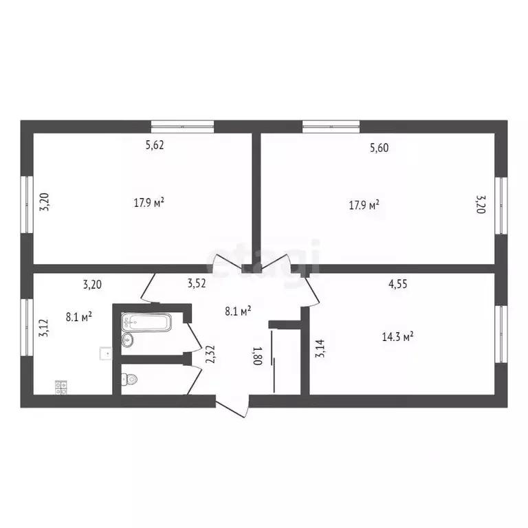 3-к кв. Амурская область, Благовещенск Трудовая ул., 49 (70.6 м) - Фото 2