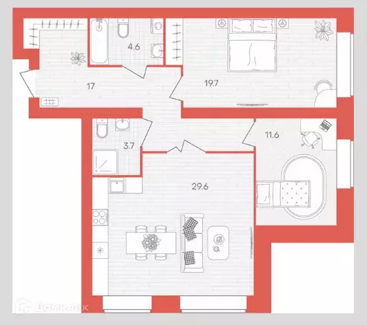 Продаётся 2-к квартира, 86.2 м - Фото 1