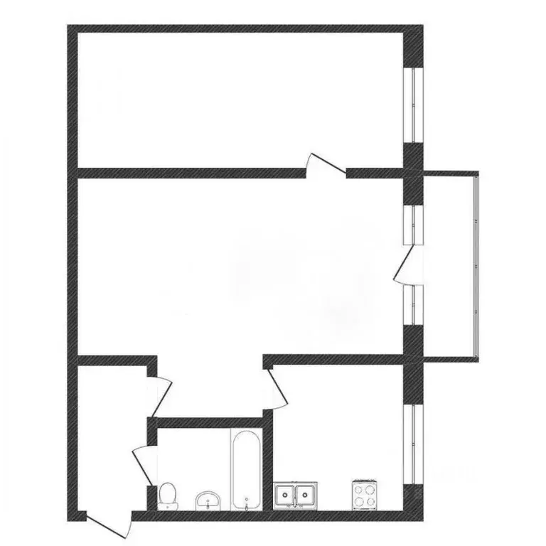 2-к кв. Тюменская область, Тюмень ул. Белинского, 14 (46.3 м) - Фото 1