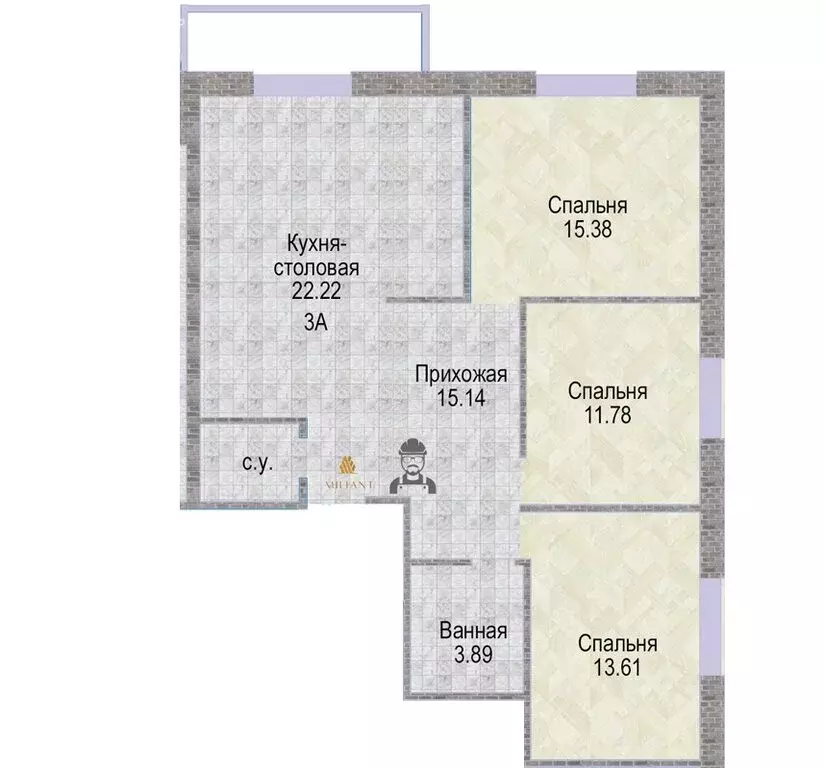 3-комнатная квартира: Тольятти, улица Маршала Жукова, 60 (85.39 м) - Фото 0