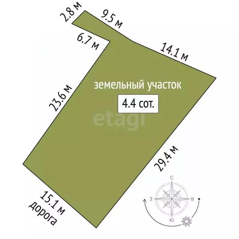Участок в Севастополь с. Передовое, ул. Минчугова (4.4 сот.) - Фото 2