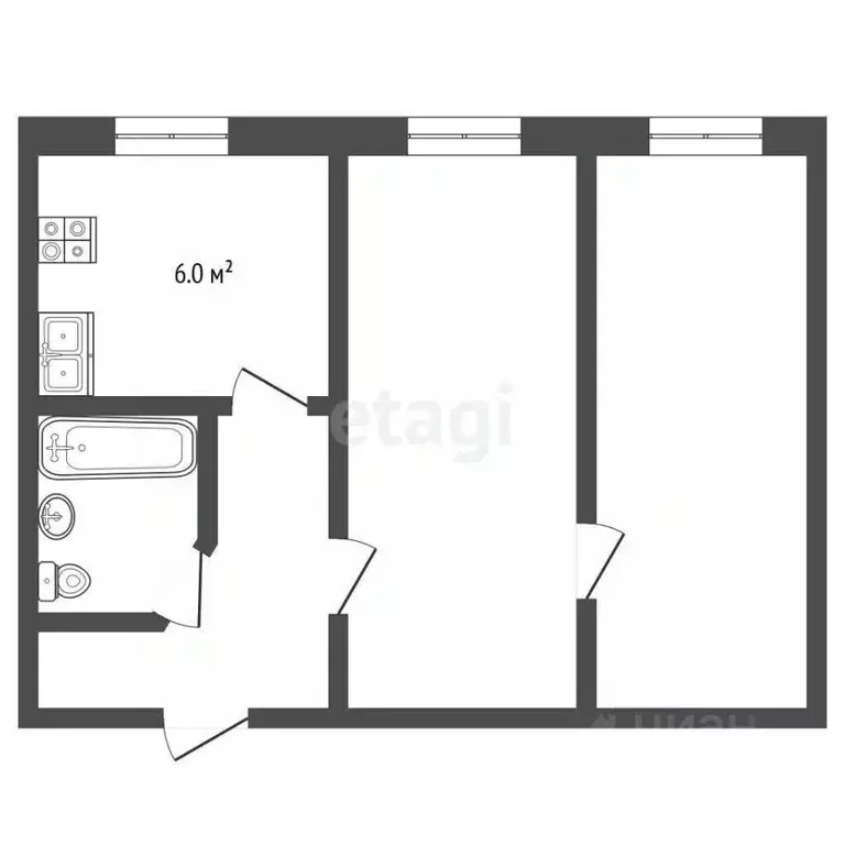 2-к кв. Саратовская область, Балашовский район, Пинеровка рп ... - Фото 2