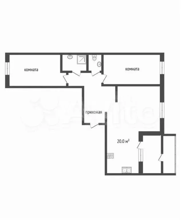 3-к. квартира, 74 м, 3/10 эт. - Фото 0