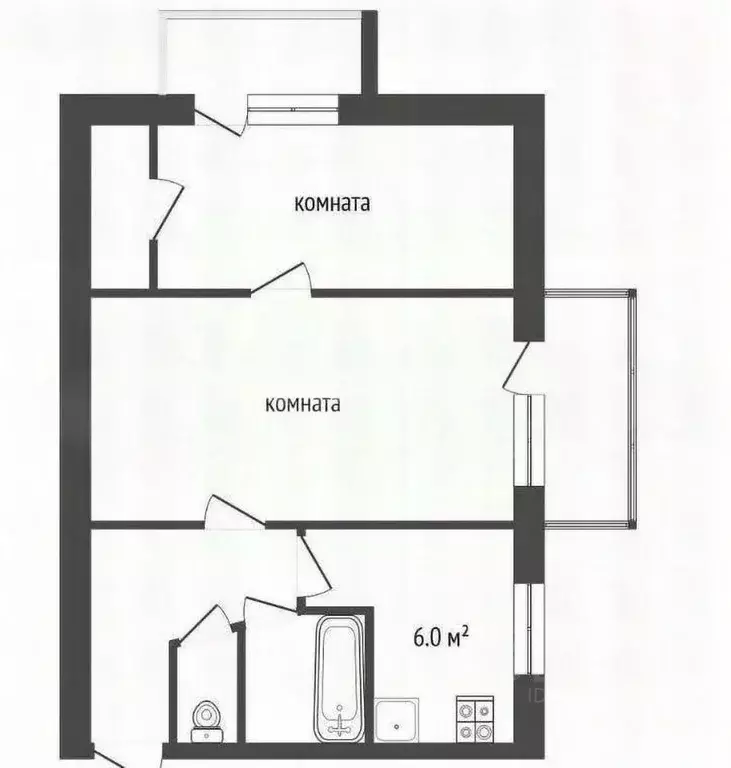 2-к кв. Севастополь просп. Генерала Острякова, 80 (47.0 м) - Фото 2