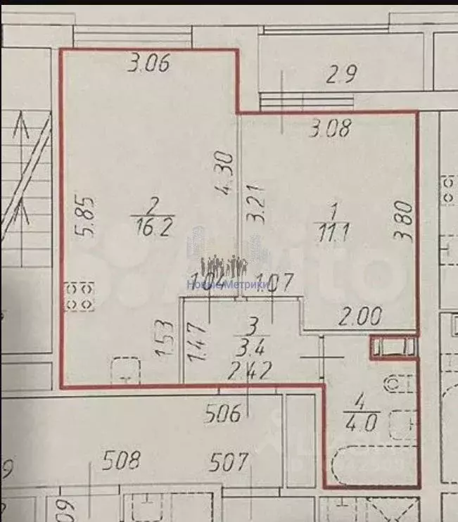 1-к кв. Санкт-Петербург Планерная ул., 87к1 (35.0 м) - Фото 2