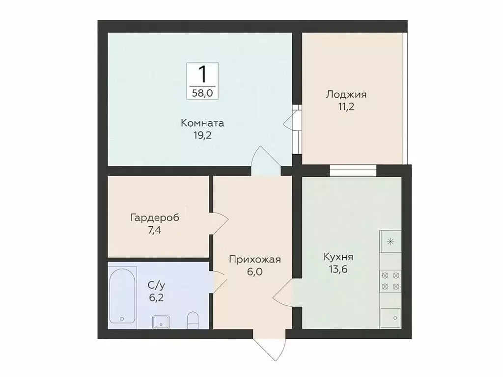 1-комнатная квартира: Самара, улица Победы, 14А (58 м) - Фото 0