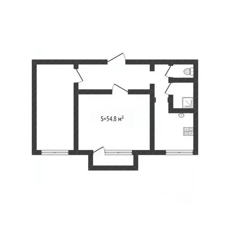 2-к кв. Алтайский край, Бийск пер. Николая Гастелло, 4 (54.8 м) - Фото 2
