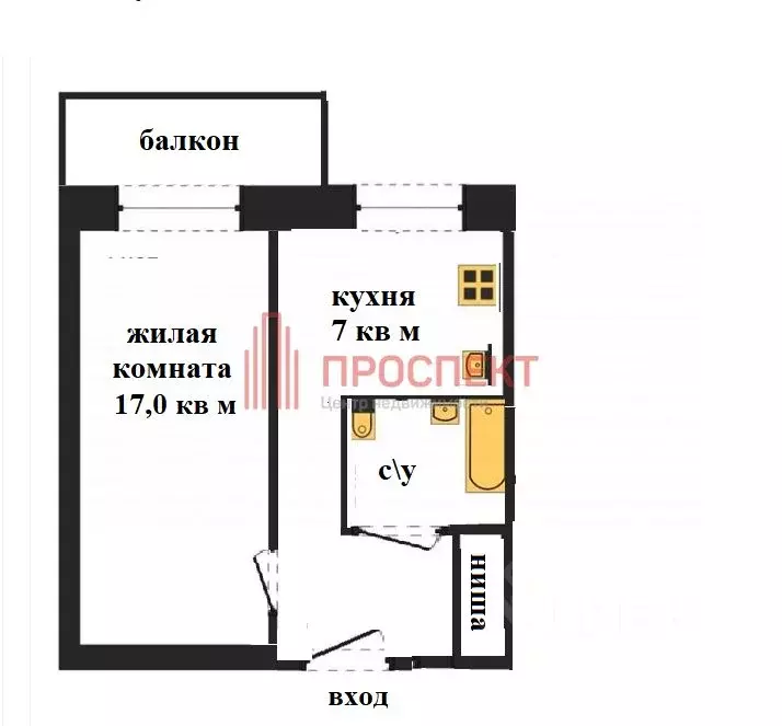 1-к кв. Пензенская область, Пенза Экспериментальная ул., 9 (30.5 м) - Фото 2