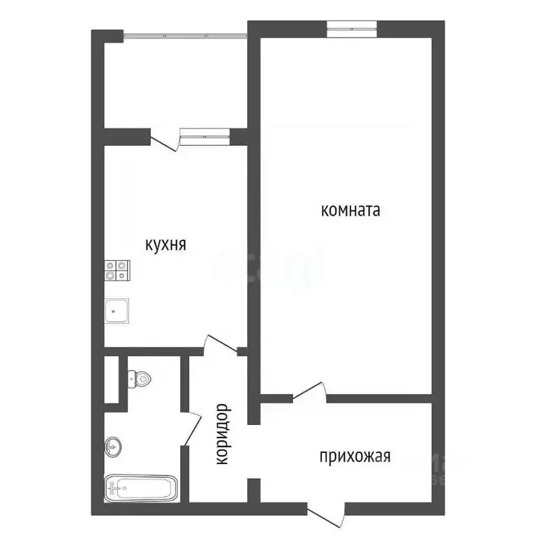 1-к кв. Воронежская область, Воронеж ул. Федора Тютчева, 93/5 (41.0 м) - Фото 1