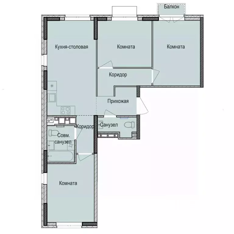 3-к кв. Удмуртия, Ижевск Карлутский жилрайон, 3-й мкр,  (71.2 м) - Фото 0