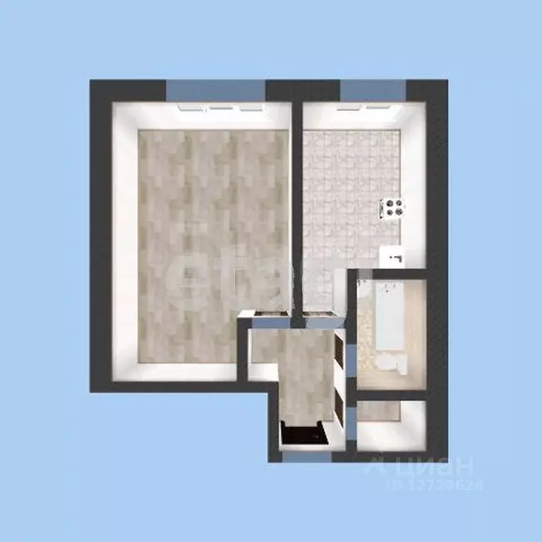 1-к кв. Калужская область, Калуга Пролетарская ул., 133 (28.0 м) - Фото 1