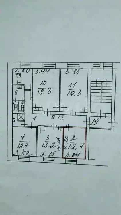 Комната 12,7 м в 4-к., 4/5 эт. - Фото 1