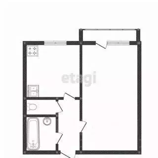 1-к кв. Костромская область, Нерехтский район, Волжское с/пос, д. ... - Фото 2